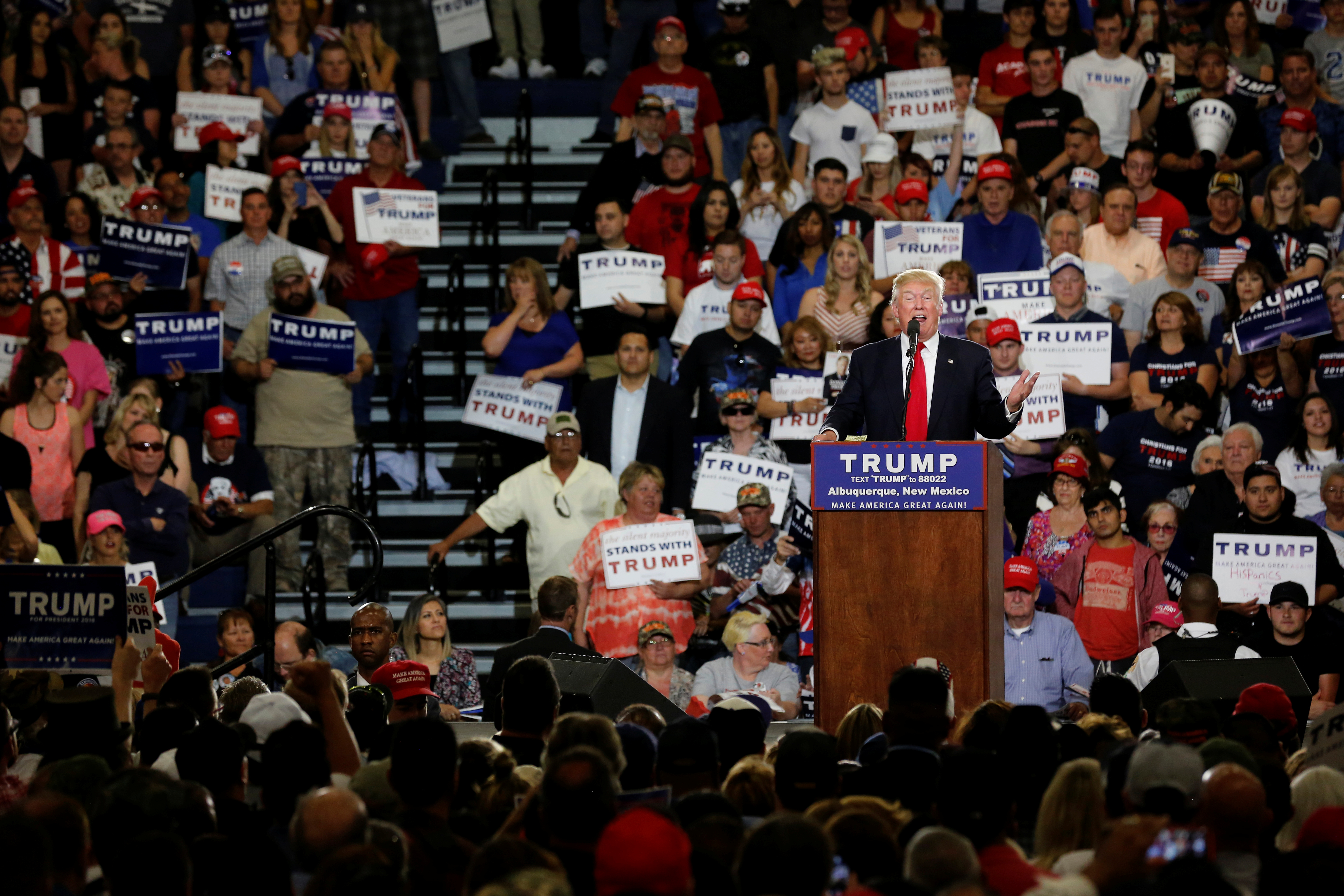 Trump holds a rally with supporters in Albuquerque